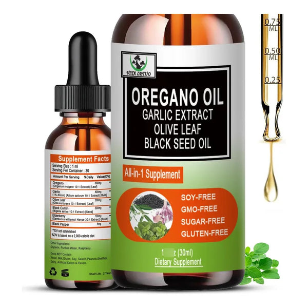 Aceite De Oregano Liquido 6000 Mg Salud Inmunologica Y Digestiva