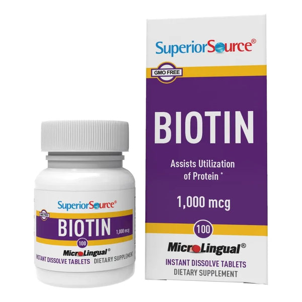 Biotina 1000 Mcg Tabletas Disolución Rápida Para Piel Cabello Uñas