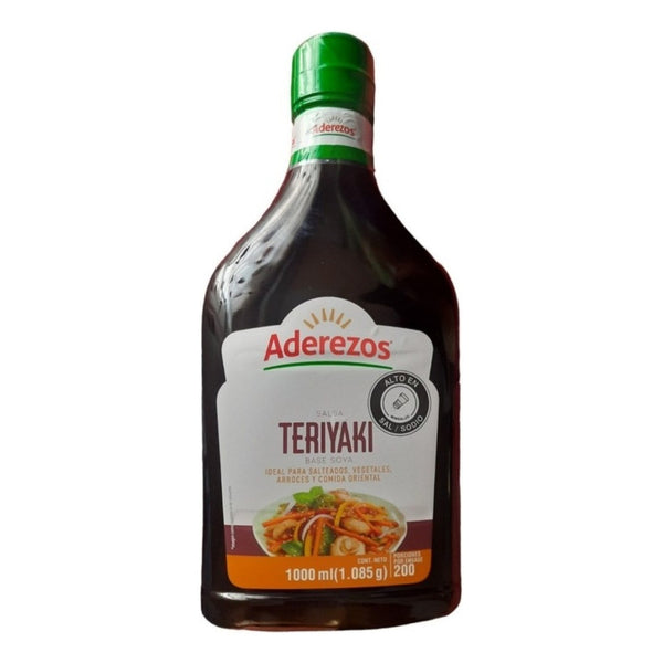 Salsa Teriyaki Aderezos 1000 Ml Bajo En Calorías Y Sin Grasa