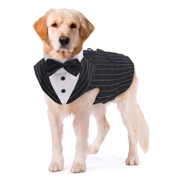 Traje Elegante Para Perro Kuoser Juego De Esmoquin Y Paliacate Talla L