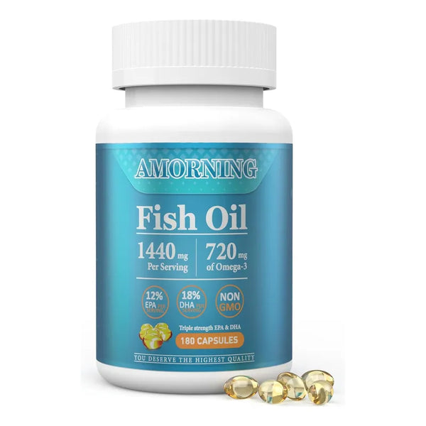 Aceite De Pescado Omega 3 180 Cápsulas Blandas Para Salud