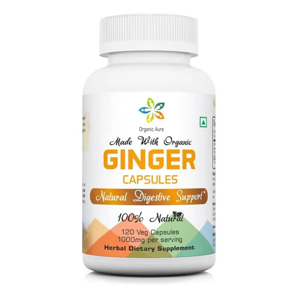 Capsulas Organicas De Jengibre 120 Unidades Salud Natural Y Vitalidad