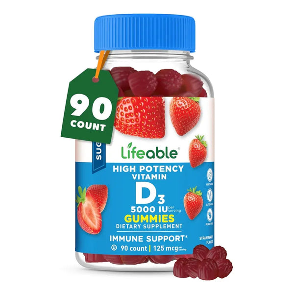 Vitamina D Masticable Apoyo Inmunológico Y Salud Ósea 90 Gomitas