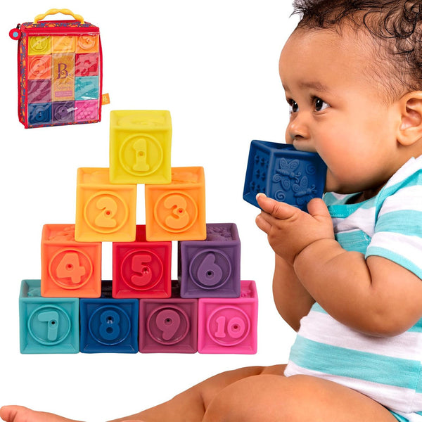 Bloques Exprimibles B Toys Set Educativo Texturas Suaves Para Bebés