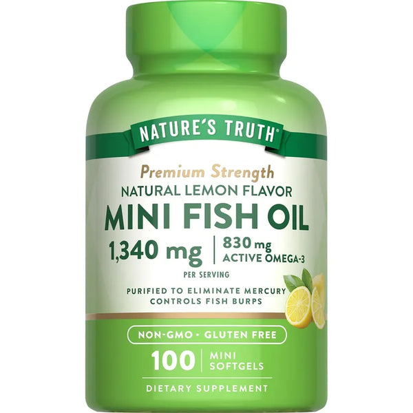 Aceite De Pescado Omega 3 NatureS Truth Mini 1340 Mg 100 Capsulas