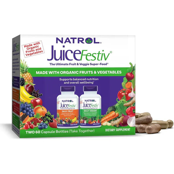 Capsulas Nutritivas Juicefestiv 60 Unidades Frutas Y Verdura