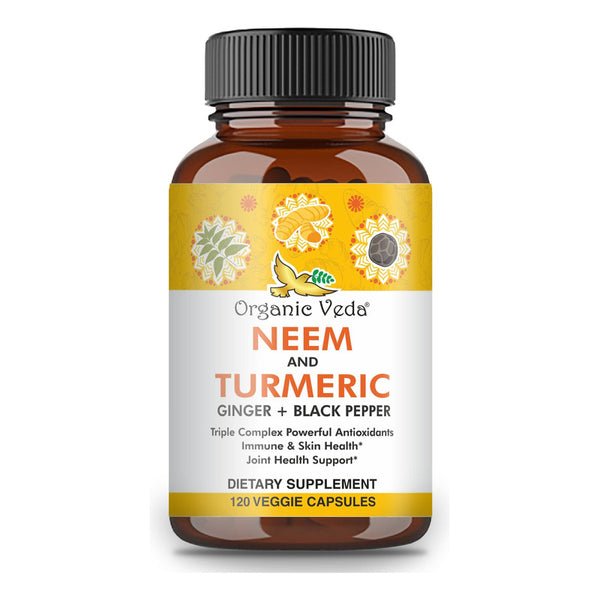 Capuslas De Neem Curcuma Jengibre Y Pimienta Negra Para Salud Integral