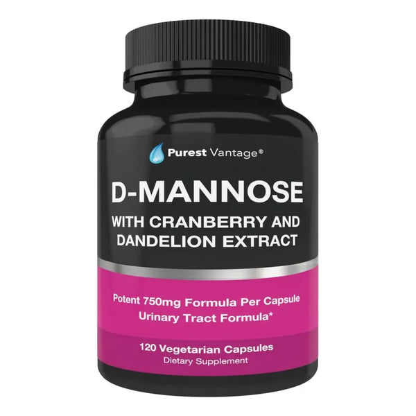 Cápsulas D-Manosa 600 Mg Extracto Arándano Salud Vejiga Tracto Urinario