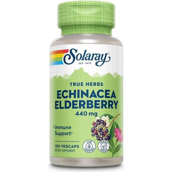 Capsulas Echinacea Sauco 440 Mg Solaray 100 Unidades Para Salud Optima