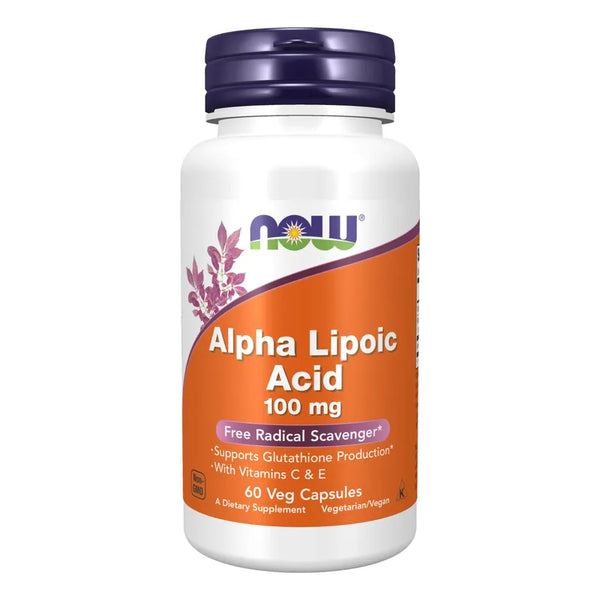 Acido Alfa Lipoico Now 100 Mg Vitaminas C Y E Potente Antioxidante