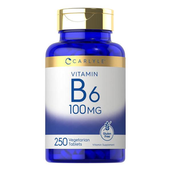 Vitamina B6 100 Mg 250 Tabletas Suplemento Vegetariano
