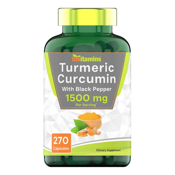Capsulas Curcumina Curcuma Pimienta Negra 1500 Mg 270 Unidades