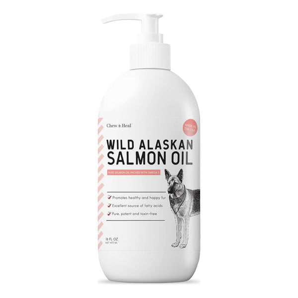 Aceite de Salmon Puro Alaska 473ml para la Salud de la Piel Y Pelaje Canino