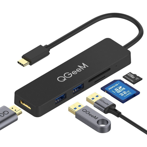 Adaptador Usb C 5 En 1 Multipuertos Usb 3.0 y Hdmi 4k Para Multimedia