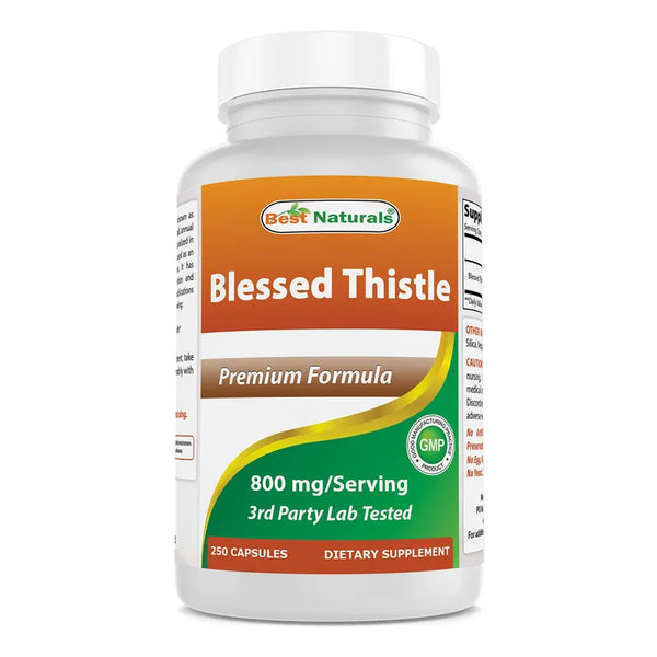 Capsulas De Cardo Bendito Para Lactancia 800 Mg Sin Gluten Ni OMG 250 Unidades