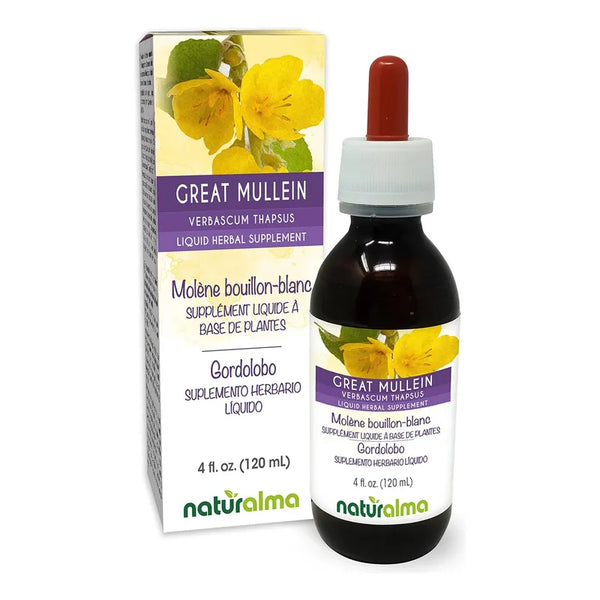 Tintura Natural Gordolobo Extracto Líquido Vegano De 4 Onzas Sin Alcohol