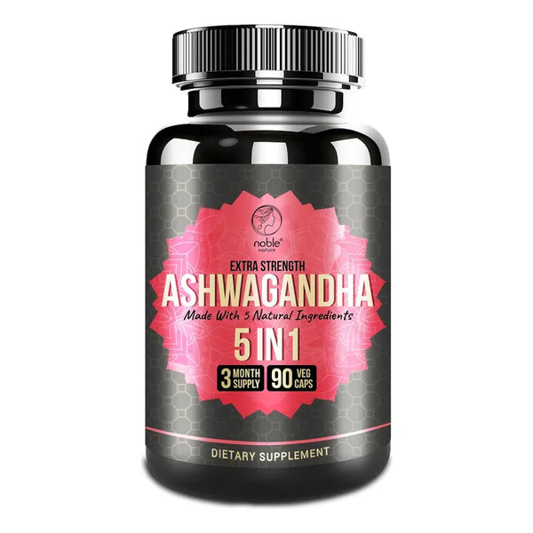 Capsulas De Ashwagandha Curcuma Y Jengibre Suplemento Natural 120 Unidades