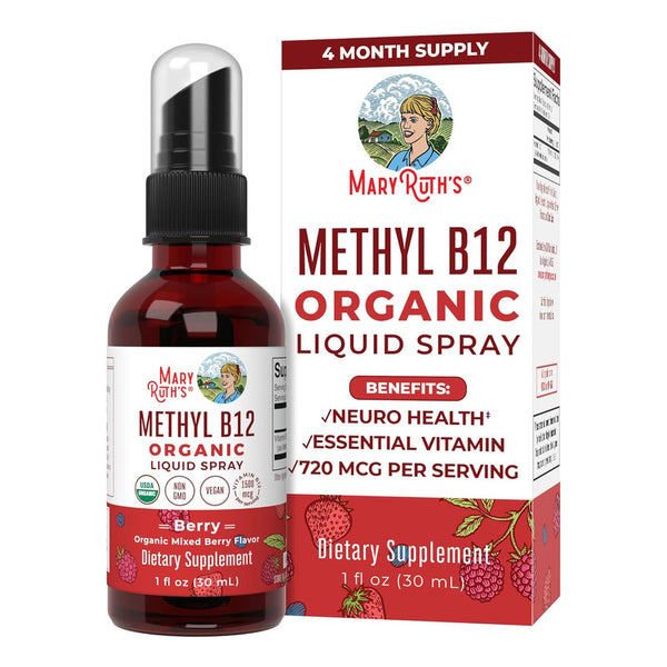 Vitamina B12 Metilcobalamina Organica 30 Ml Spray Sin Gluten