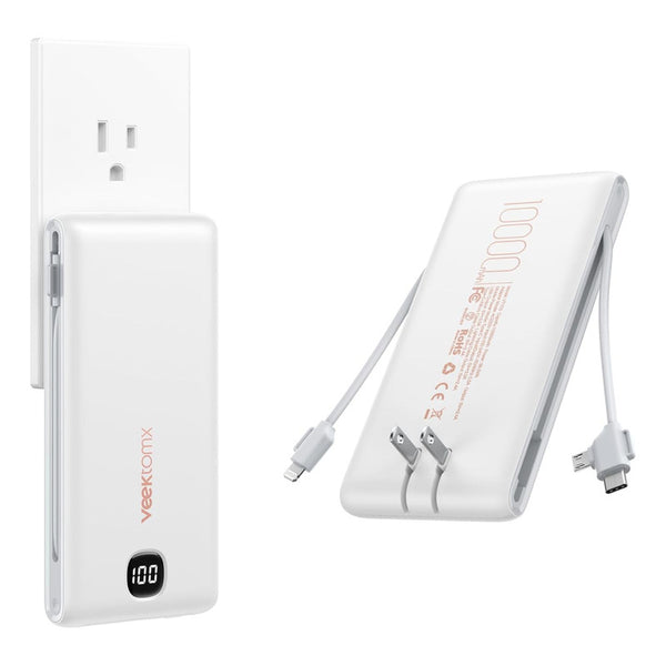 Cargador Portátil 10000 Mah USB C Veektomx Para iPhone y Android