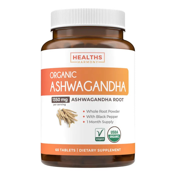 Ashwagandha Organica 1350 Mg Polvo De Raiz Equilibrio Hormonal Bienestar Natural