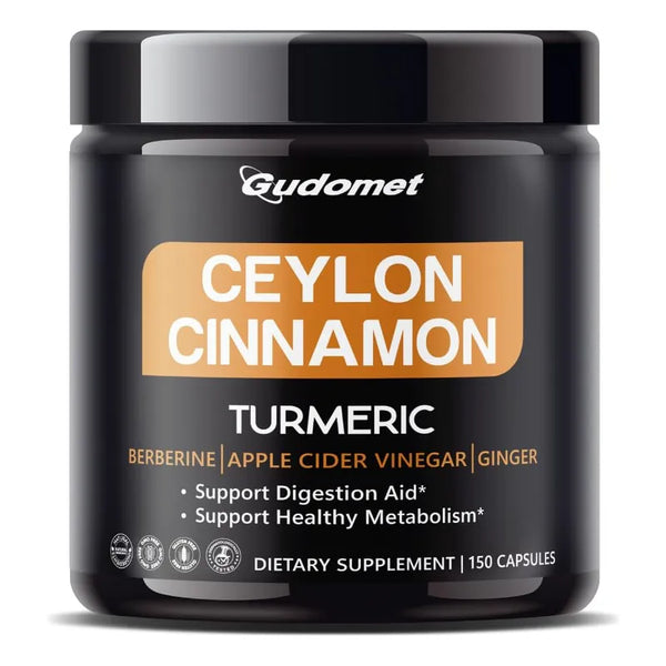 Canela De Ceilan 6000 Mg Con Curcuma y Vinagre Para Digestion Saludable