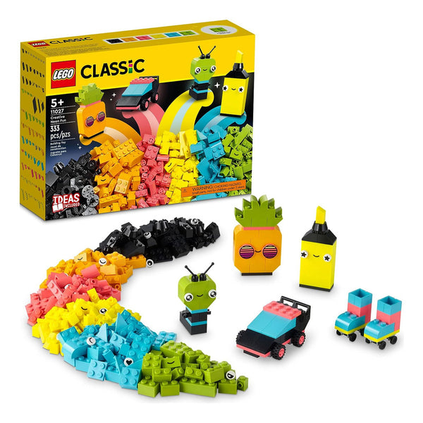 LEGO Classic Kit De Construcción 333 Piezas Colores Neón Juguete Creativo Para Niños