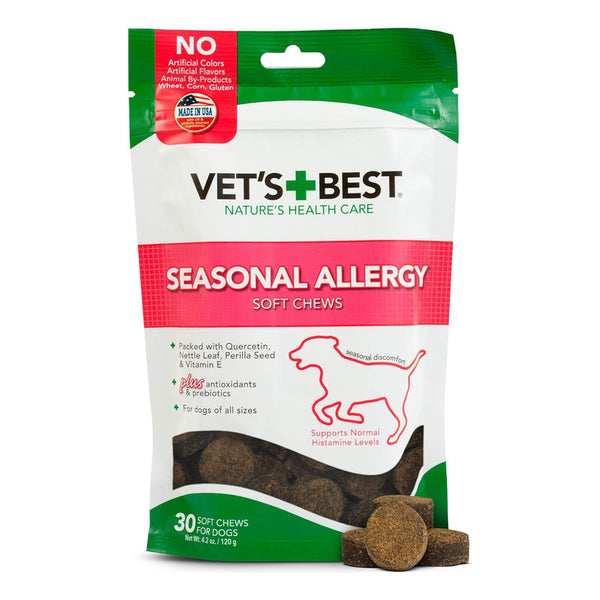 Vets Best Suplemento para Perros Alergias E Irritación Masticables Para Perros