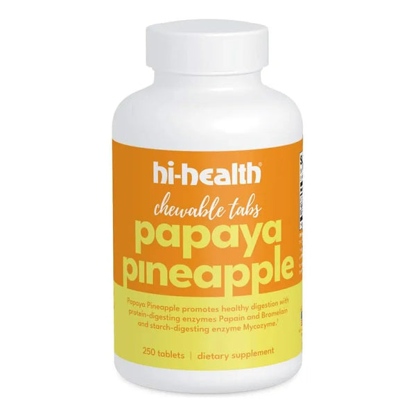 Tabletas Masticables De Piña Y Papaya Sabor Tropical 250 Unidades