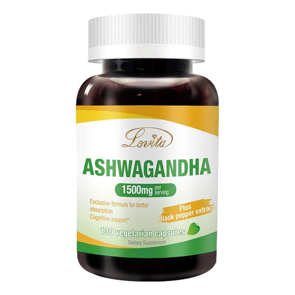 Ashwagandha KSM-66 Altamente Concentrado Con Piperina Vegano