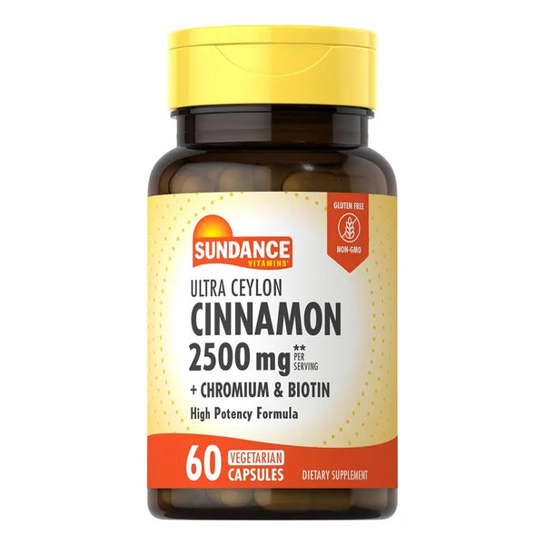 Cápsulas De Canela De Ceilán 2500 Mg Con Cromo Y Biotina Suplemento Vegetariano