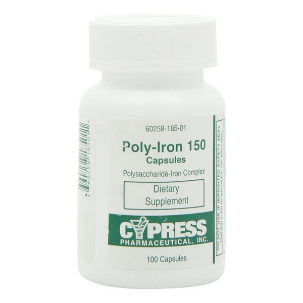 Capsulas De Polihierro De 150 Mg 100 Unidades Alta Potencia Absorcion