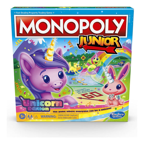 Juego De Mesa Monopoly Junior Unicorn Edition Para Niños De 5 Años