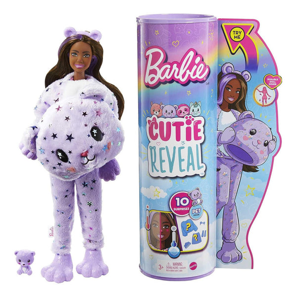 Barbie Cutie Reveal Muñeca De Peluche Oso Con 10 Sorpresas para Niñas