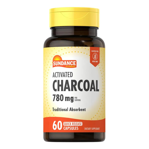 Carbón Activado 780 Mg 60 Cápsulas Liberación Rápida Sin Gluten