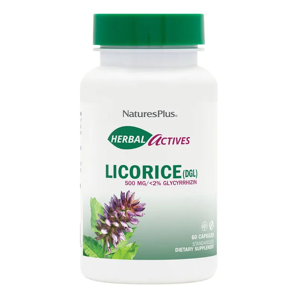 Capsulas Regaliz DGL 500 Mg 60 Porciones Veganas Sin Gluten