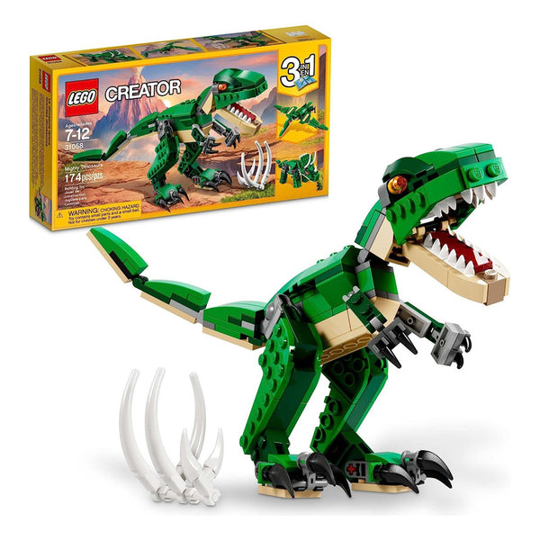 Lego Kit Para Armar Dinosaurios Creator 3 en 1 T-Rex Triceratops Pterodáctilo 174 Piezas