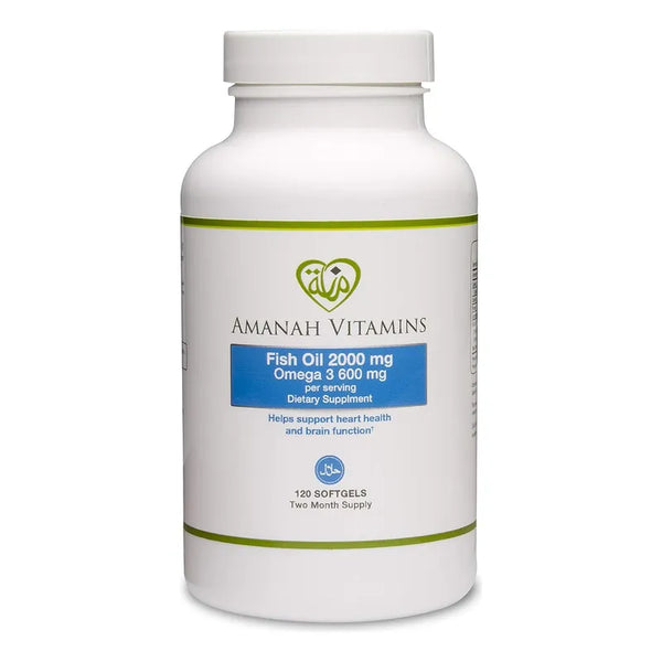 Aceite De Pescado Omega 3 2000 Mg 120 Cápsulas Halal Suplemento Beneficioso