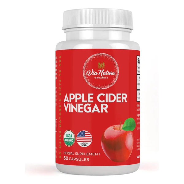 Capsulas De Vinagre De Sidra De Manzana Organico 1000 Mg 60 Capsulas