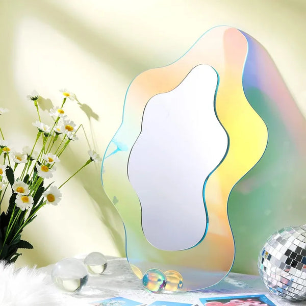 Espejo Acrilico Ondulado Decorativo Para El Hogar Hermoso Diseño