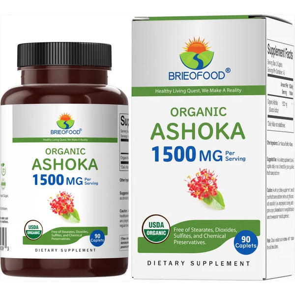 Ashoka Organico 1500 Mg 90 Tabletas Vegetarianas Salud Natural Sin Gluten