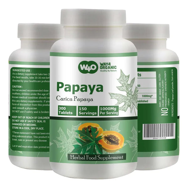 Capsulas Extracto Hoja Papaya 1000 Mg 300 Pildoras Apoya Digestion E Inmunidad