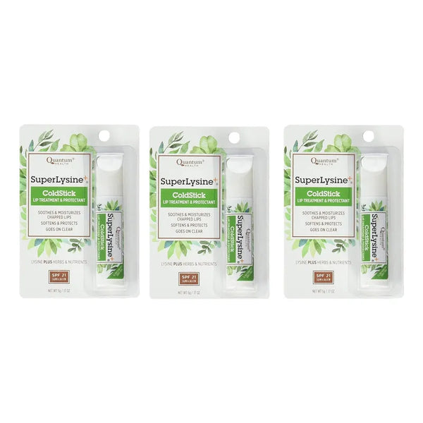 Bálsamo Labial Protector Super Lysine Plus Pack 3 SPF 21 Hidratación Total