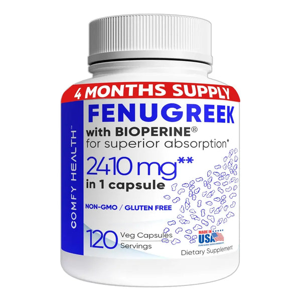 Capsulas De Alholva 2410 Mg 120 Unidades Para Abosrcion Superior
