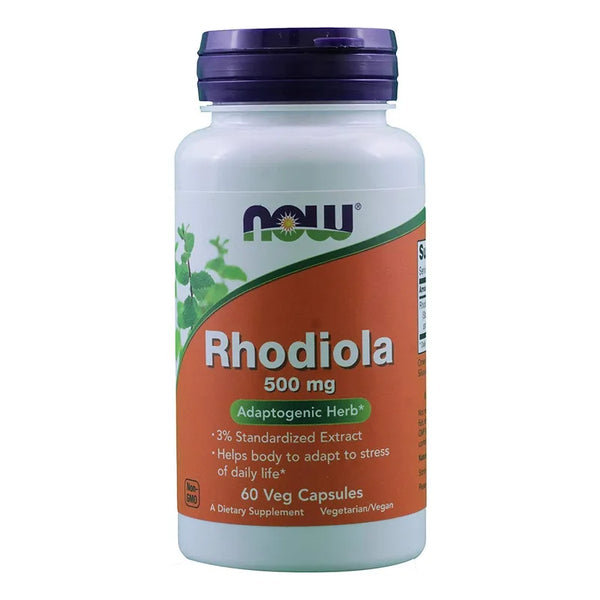 Capsulas De Rhodiola Rosea 500mg Energía Natural Con 60 Unidades