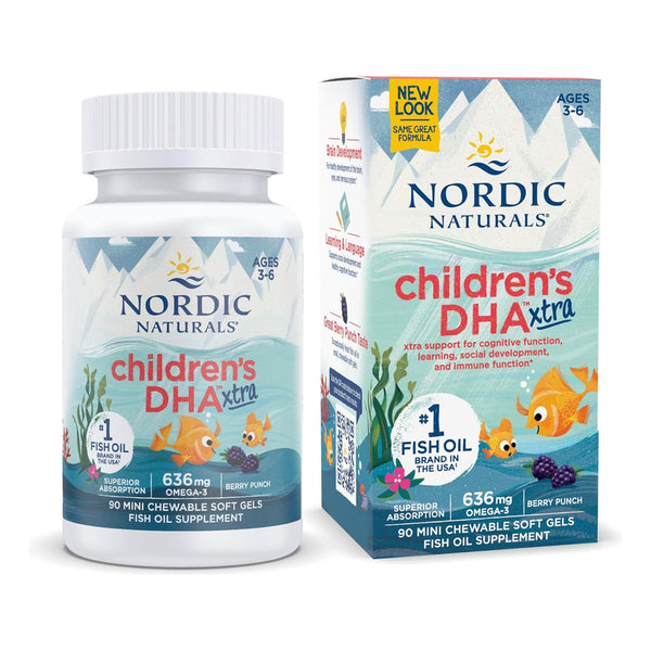 Dha Xtra Niños Omega-3 Nordic Naturals 90 Mini Geles Para Salud Cognitiva