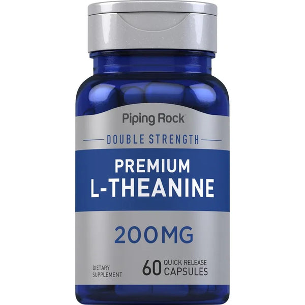 L-Teanina 200 Mg 60 Cápsulas Doble Fuerza Fórmula Natural