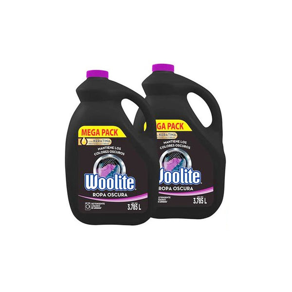 Woolite Detergente Liquido Ropa Oscura Con Keratina 3785ml X2