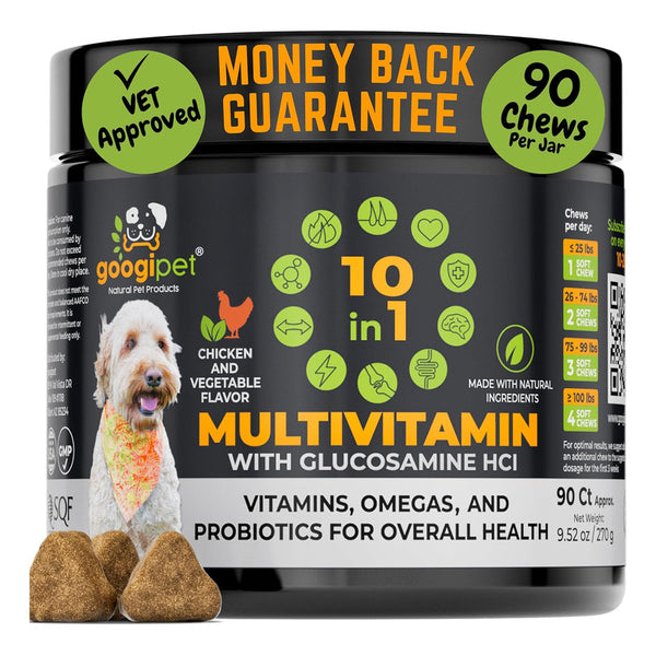 Googipet Premium 10 En 1 Vitaminas Masticables Para Perros Salud Óptima