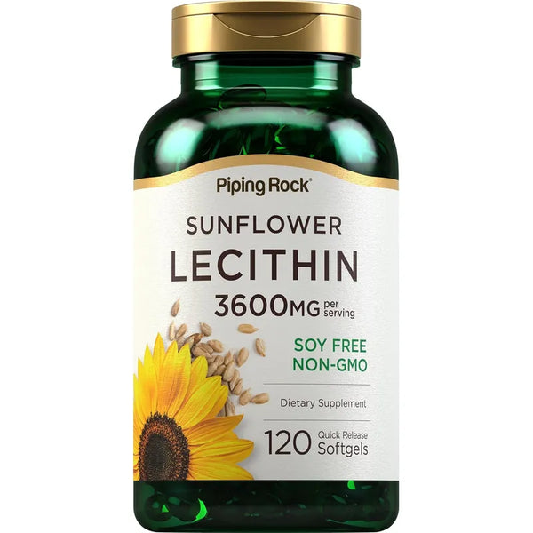 Capsulas Blandas Lecitina De Girasol 3600 Mg 120 Unidades Sin Soja Ni Gluten