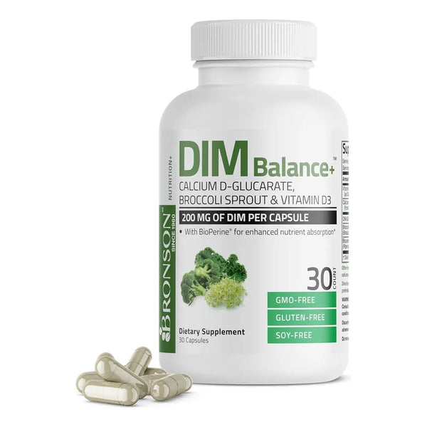 Bronson DIM Balance Plus Suplemento Hormonal Natural 30 Cápsulas